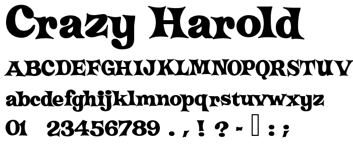 Crazy Harold font